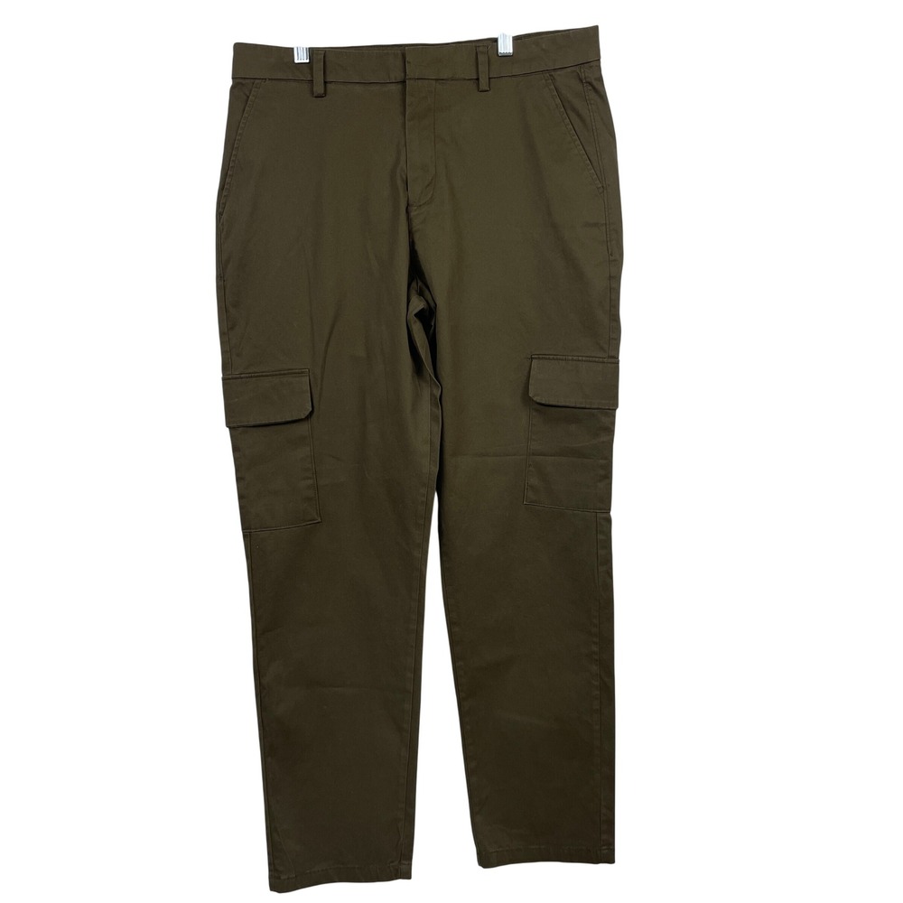Kenneth Cole New York Men's Olive Cargo Pants Stretch Twill Size‎ 34x30